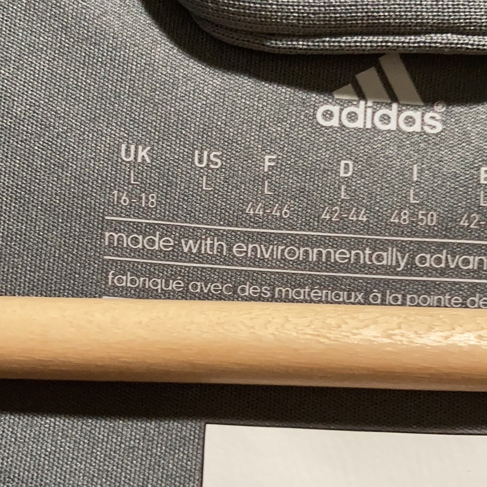 Adidas Zipper Jacket coat sweater sport Grey color Size L - Picture 6 of 8